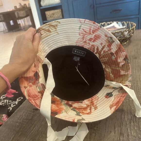 Anthropologie Floral Bucket Hat.